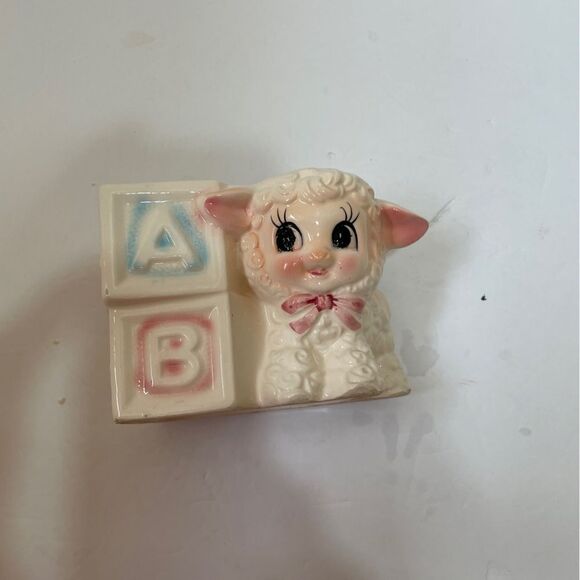 VINTAGE 70s CERAMIC NURSERY DECOR. MADE IN JAPAN. SET OF FOUR. - Picture 3 of 14